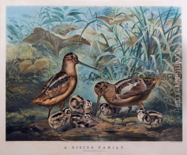 A Rising Family. Oil Painting - Currier