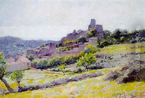 Chateau Gallife, Salernes, Var Oil Painting - Julien Gustave Gagliardini