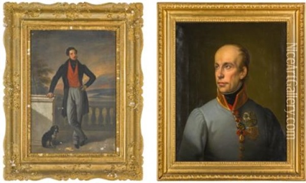 Portrait Of Archduke Johann Of Austria (1782-1859) Oil Painting - Franz Xaver Nager