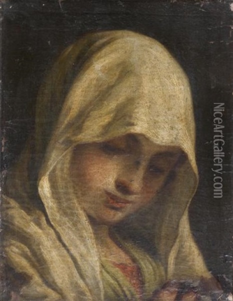Vierge Priant Oil Painting - Mauro Gandolfi