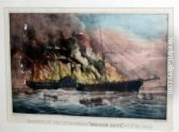 Burning Of The Steamship 