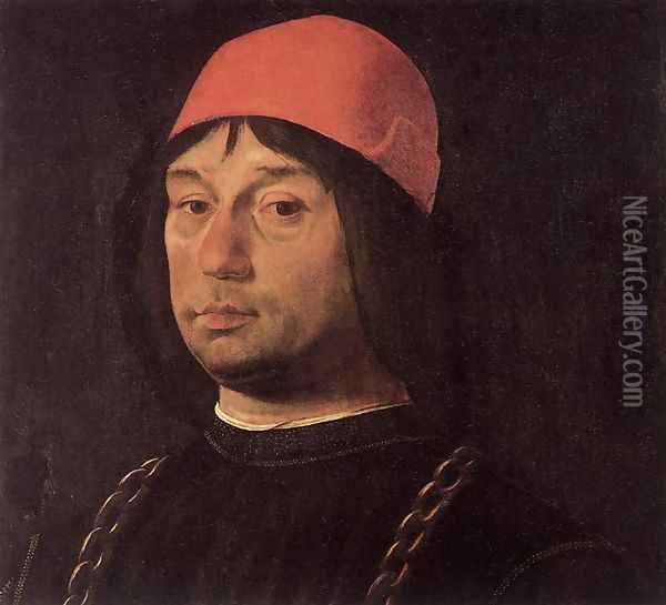 Portrait of Giovanni Bentivoglio c. 1492 Oil Painting - Lorenzo Costa
