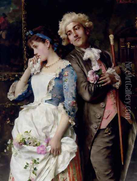 The Persistent Suitor Oil Painting - Federico Andreotti