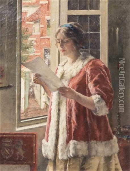 The Letter Oil Painting - Walter MacEwen