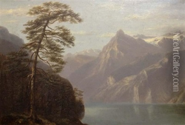 Lac De Montagne Oil Painting - Jules Jequier