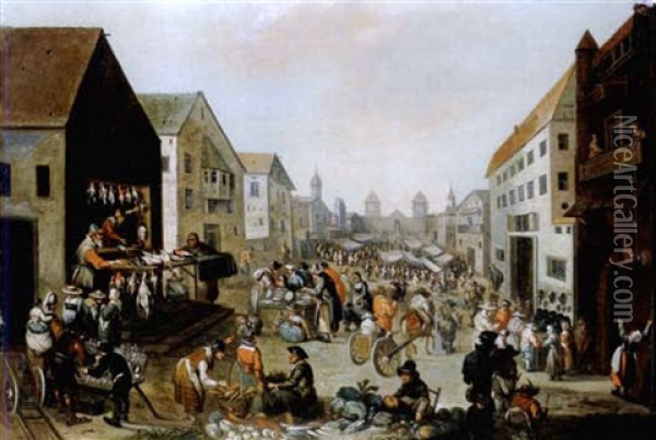 Das Dorffest Oil Painting - Joost Cornelisz. Droochsloot