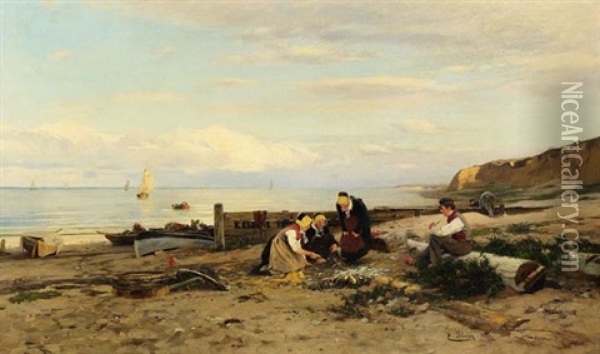 Ostseestrand Oil Painting - Eugen Gustav Duecker