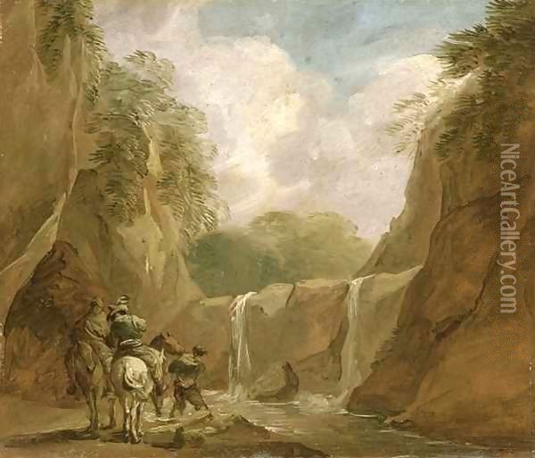 Landscape near Sant'Agata Oil Painting - Thomas Barker of Bath