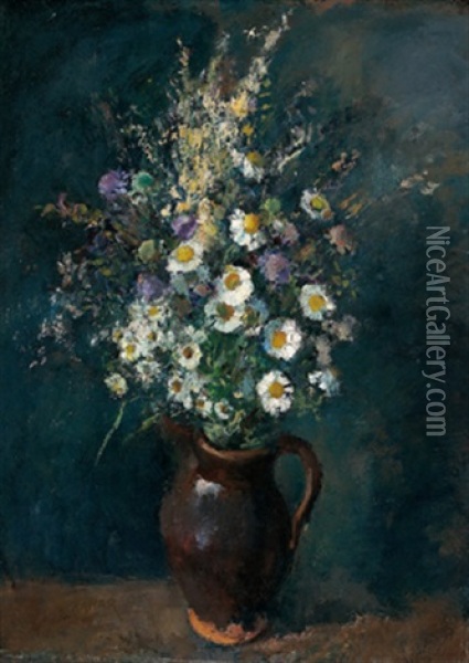 Blumenstraus In Einer Vase Oil Painting - Armand Gustave Gerard Jamar