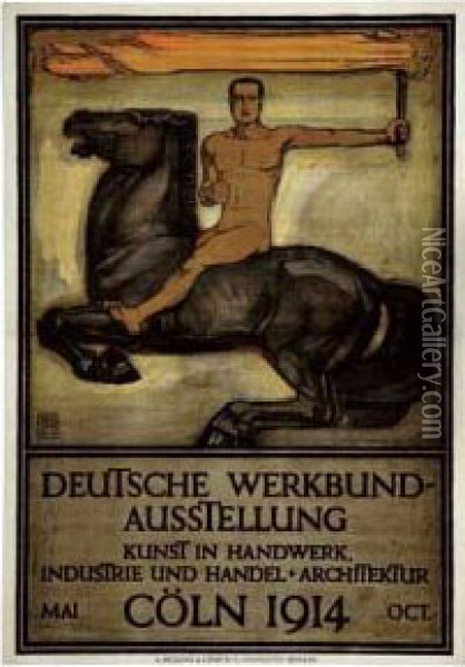 Deutsche Werkbund-ausstellung. 1914. Oil Painting - Peter Behrens