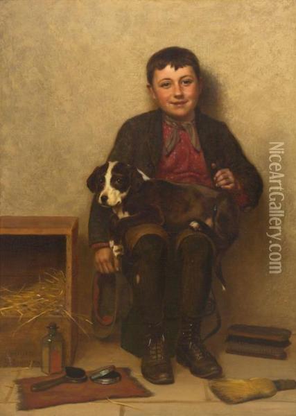 Contentment Oil Painting - John George Brown