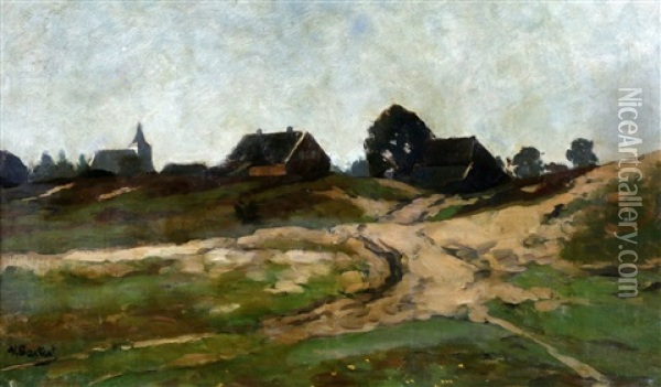 Landschap Met Boerderijen Bij Middelaar Oil Painting - Nicolaas Bastert