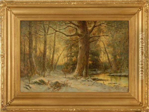 Luminous Forest Interior Oil Painting - Du Bois Fenelon Hasbrouck