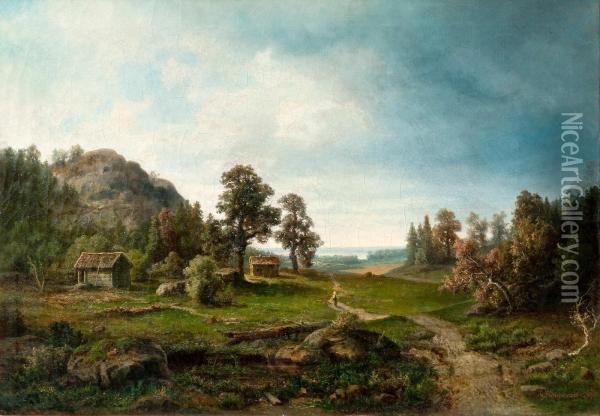 Summer Landscape Oil Painting - Gustaf Kinmansson