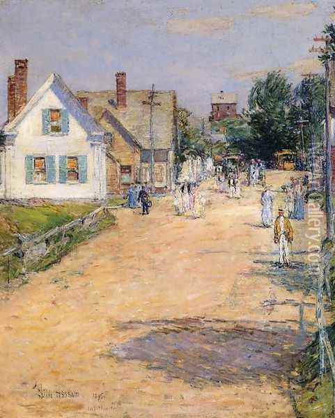East Gloucester, End of Trolly Line Oil Painting - Childe Hassam