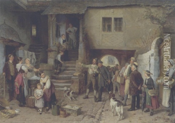 Die Heimkehr Des Veteranen Oil Painting - Theodore Gerard