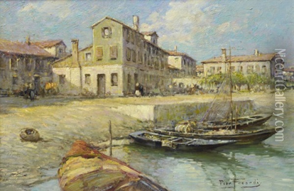 Laguna Veneta Oil Painting - Piero Focardi
