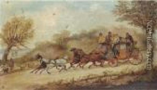 The York To London Coach Oil Painting - Henry Thomas Alken