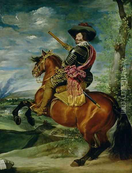 Equestrian Portrait of Don Gaspar de Guzman Oil Painting - Diego Rodriguez de Silva y Velazquez