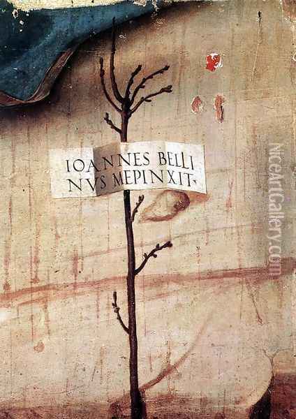 Small Tree with Inscription (fragment) 1500-02 Oil Painting - Giovanni Bellini