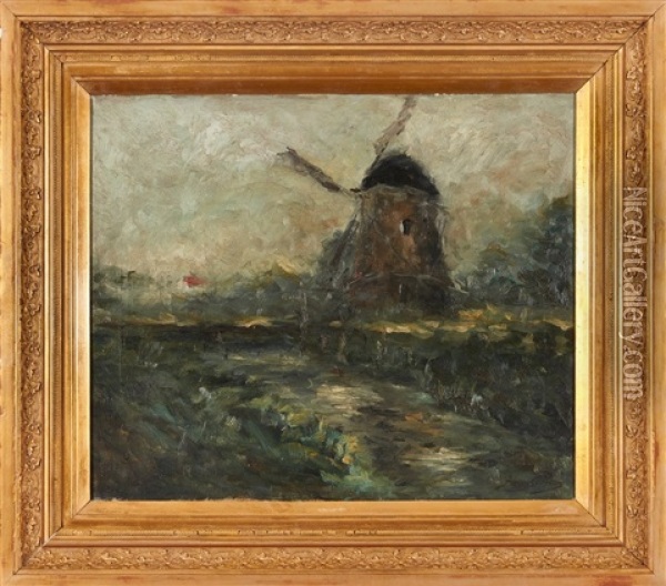 Moulin Oil Painting - Franz Courtens