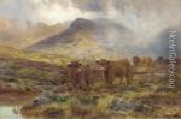A Skye Moorland Oil Painting - Louis Bosworth Hurt