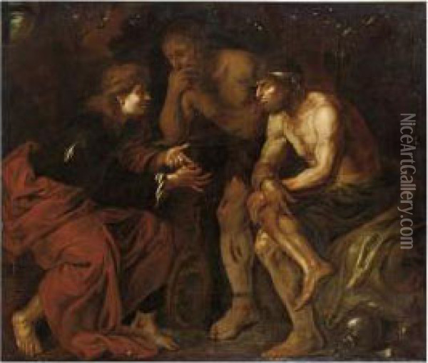 Joseph Accounting His Dream Oil Painting - Johann Karl Loth