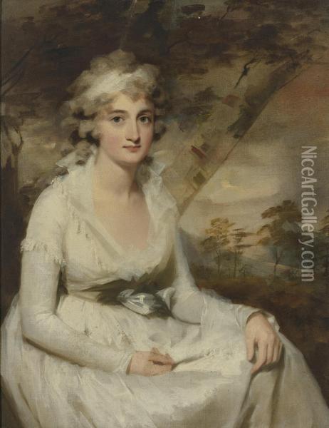 Portrait Of Mrs. Campbell Oil Painting - Sir Henry Raeburn
