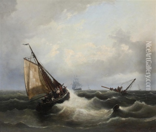 The Rescue Oil Painting - Henri Adolphe Schaep