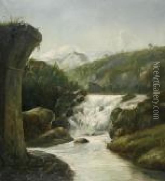 Cascada. Oil Painting - Jaume Pons Marti