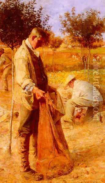 The Potato Harvesters Oil Painting - Flora MacDonald Reid