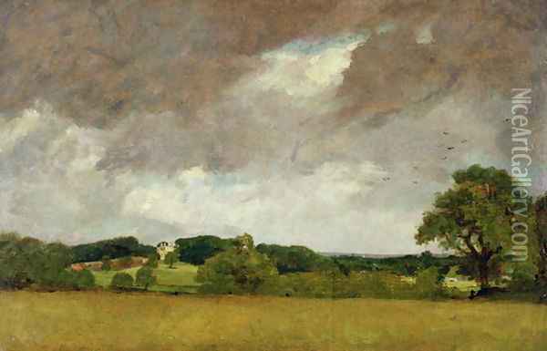 Malvern Hall from the South-West, 1809 Oil Painting - John Constable