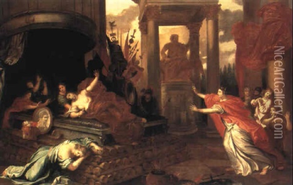 Scena Mitologica Oil Painting - Pietro da Cortona