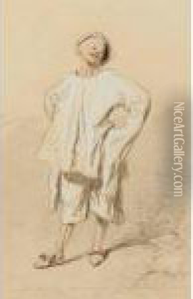 Un Homme Deguise Comme Pierrot Oil Painting - Paul Gavarni