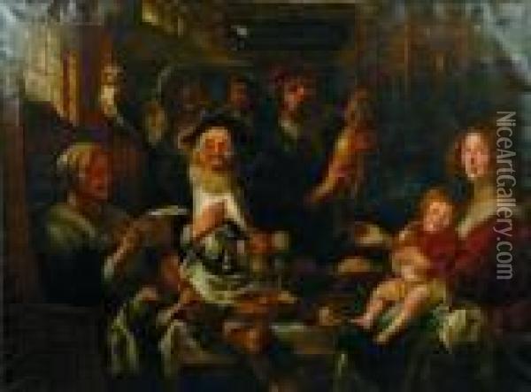 As The Old Sang, So The Young Oil Painting - Jacob Jordaens