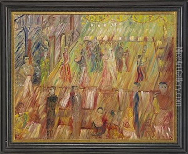Dansbanan I Salso Maggiore Oil Painting - Sigrid (Maria) Hjerten
