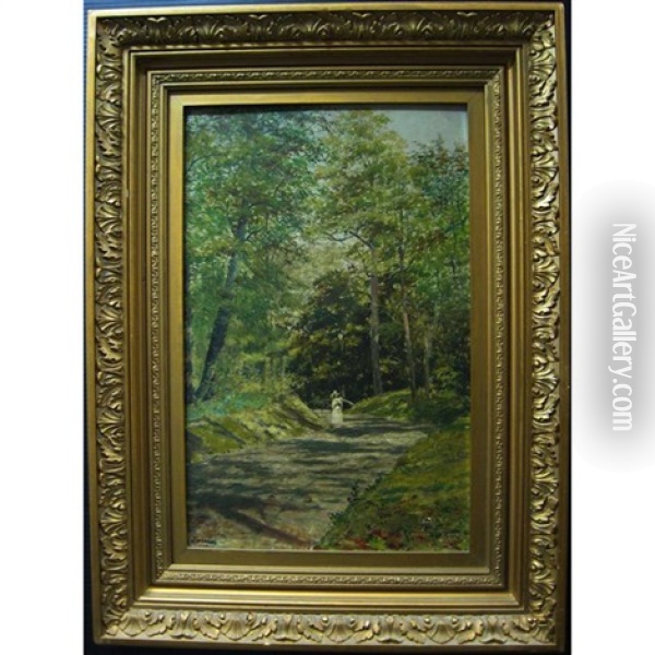 A Stroll In The Park Oil Painting - Marmaduke Matthews