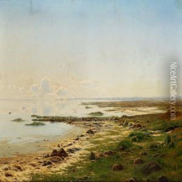 Coastal Scene Oil Painting - Anton Erik Ch. Thorenfeld
