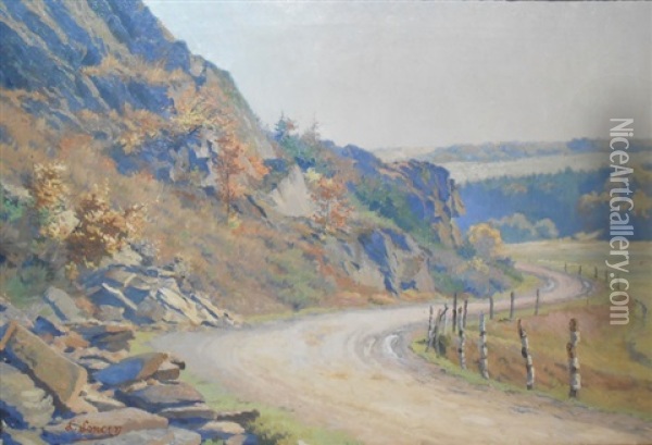 La Route De Wiompont Oil Painting - Louis Loncin