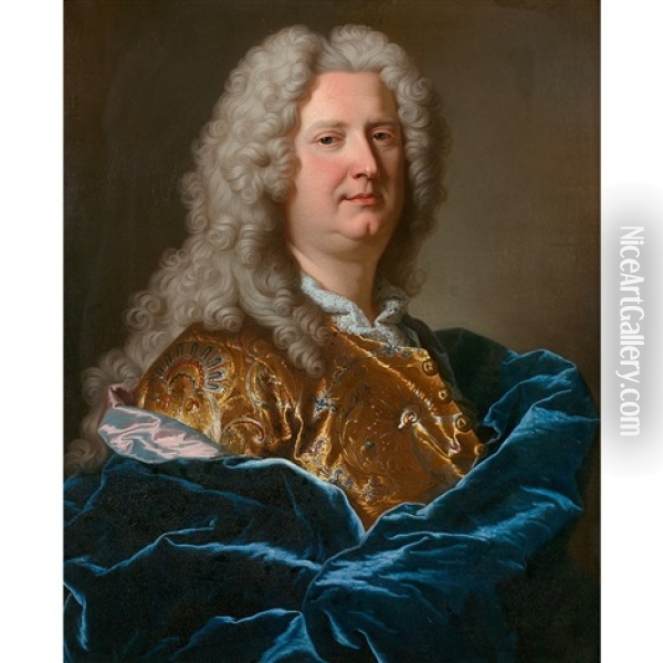 Portrait D'homme En Buste Oil Painting - Hyacinthe Rigaud