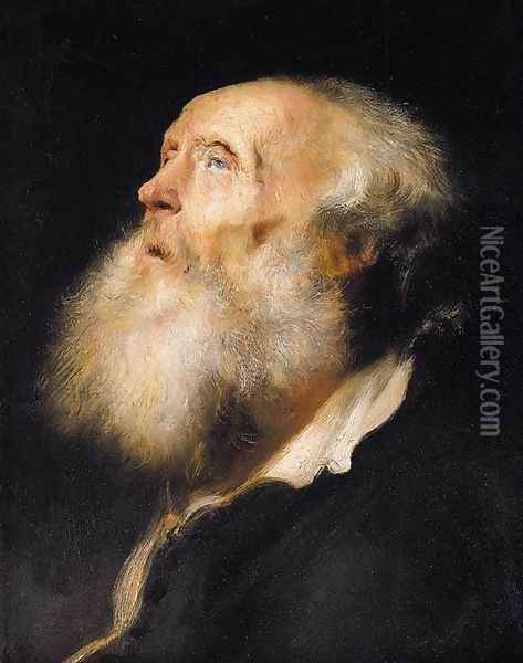 Study of an Old Man c. 1630 Oil Painting - Jan Lievens