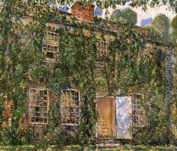 Home Sweet Home Cottage, East Hampton Oil Painting - Frederick Childe Hassam