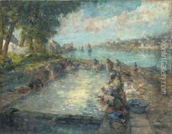 La Voir Breton Oil Painting - Pierre Jacques Dierckx
