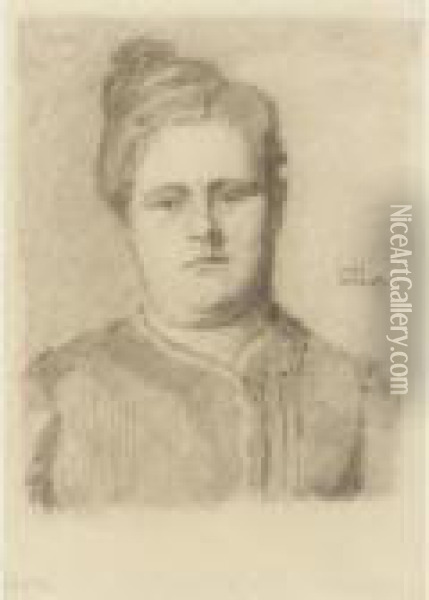 Frauenportrait (portrait Of A Woman) Oil Painting - Egon Schiele