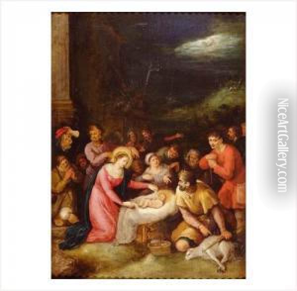 La Nativite Oil Painting - Frans I Francken