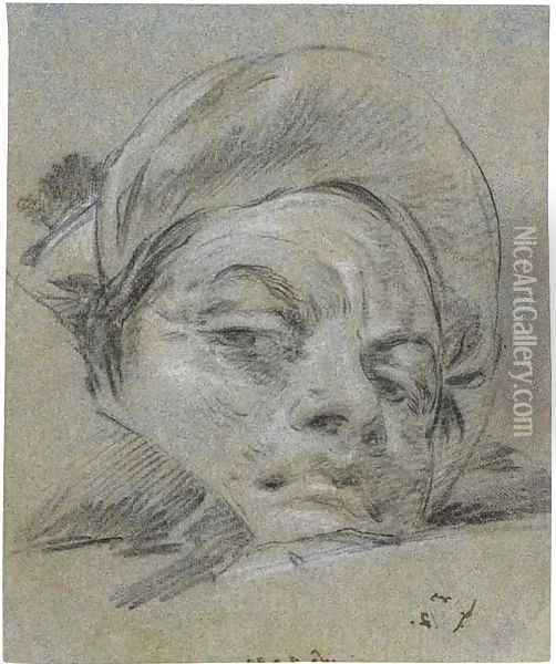 Head of a young man wearing a turban Oil Painting - Giovanni Domenico Tiepolo