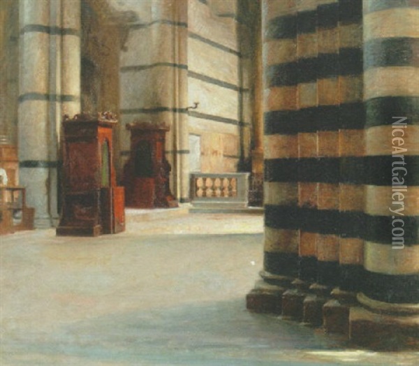 Domkirken I Siena Oil Painting - Peter Vilhelm Ilsted