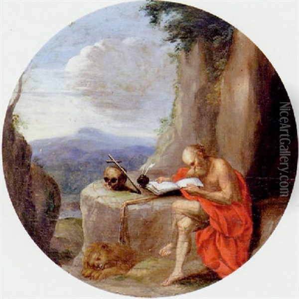 St. Jerome Oil Painting - Bartholomeus Breenbergh