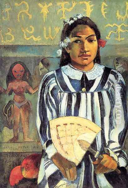 Marahi Metua No Tehamana Aka Tehamana Has Many Ancestors Oil Painting - Paul Gauguin