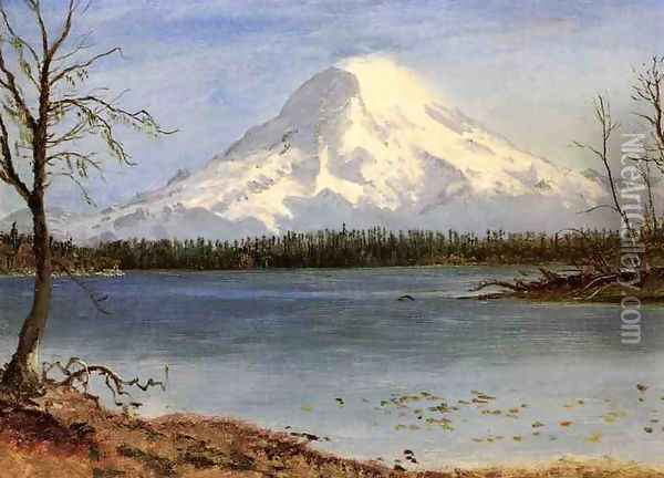 Lake In The Rockies Oil Painting - Albert Bierstadt